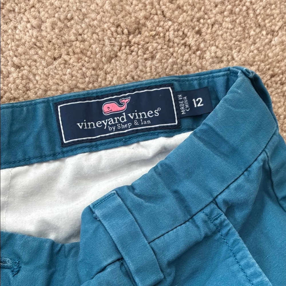 Vineyard Vines Boy’s Blue Embroidered Bermuda Shorts - Picture 2 of 5
